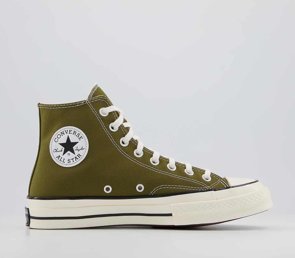 Converse All Star Hi 70s Trainers Converse All Star Hi 70s Trainers Dark Moss Egret Black