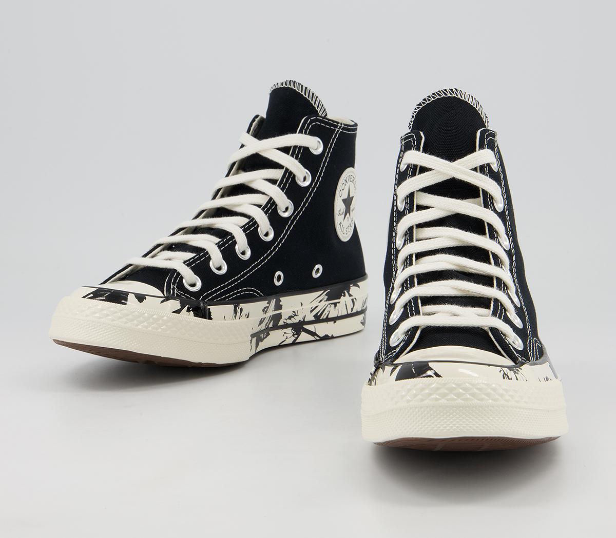 Converse All Star Hi 70s Trainers Black Egret Egret Floral - Women's ...