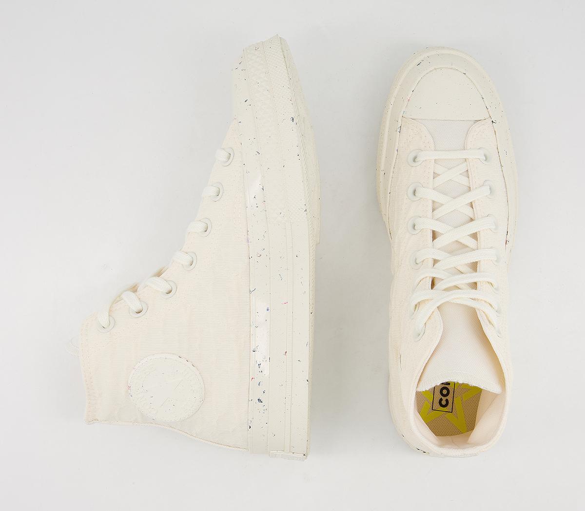 Converse All Star Hi 70s Trainers Converse All Star Hi 70s Trainers Hybrid Texture Egret Egret Egret
