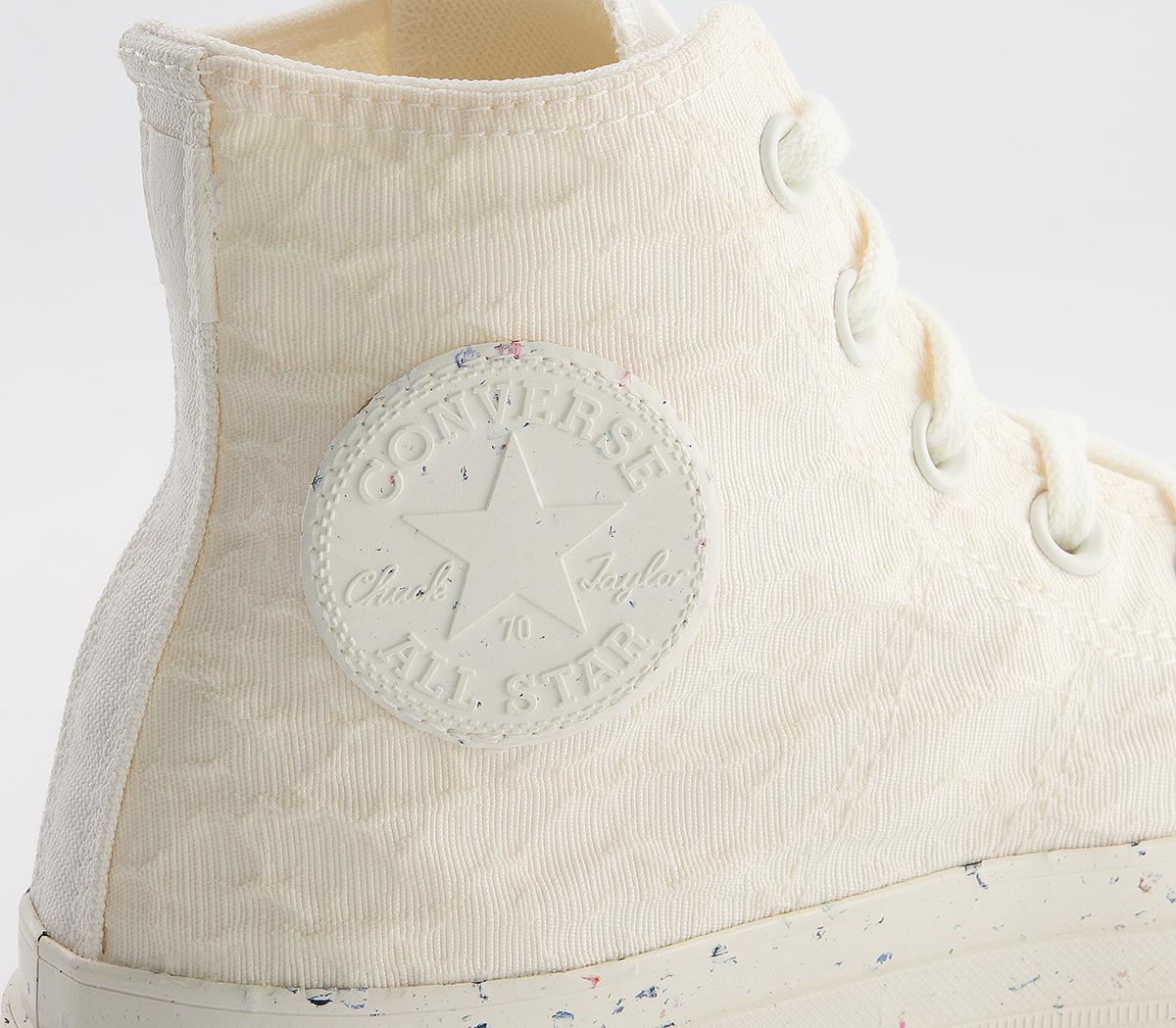 Converse All Star Hi 70s Trainers Converse All Star Hi 70s Trainers Hybrid Texture Egret Egret Egret