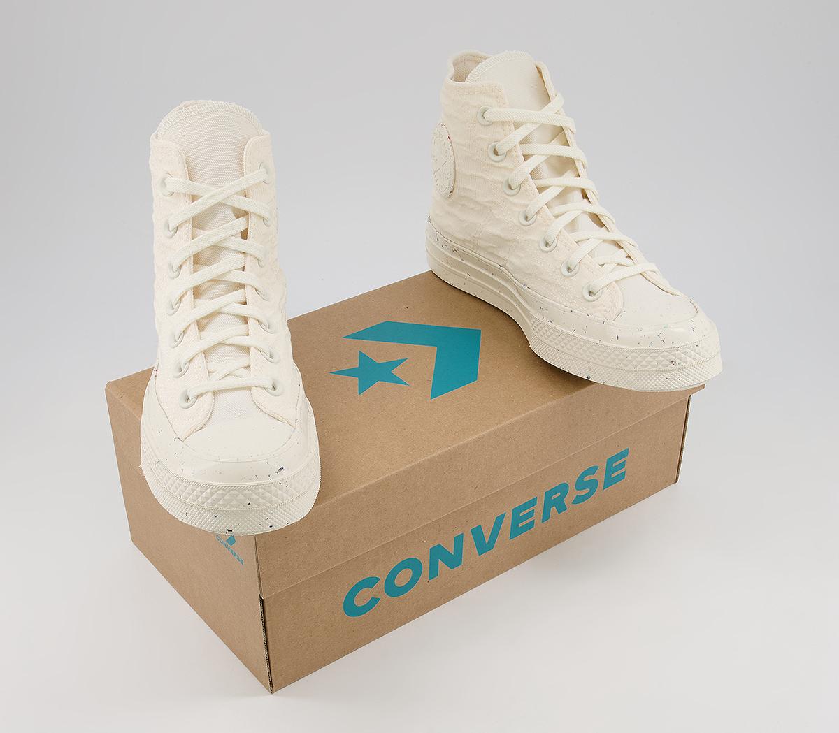 Converse All Star Hi 70s Trainers Converse All Star Hi 70s Trainers Hybrid Texture Egret Egret Egret