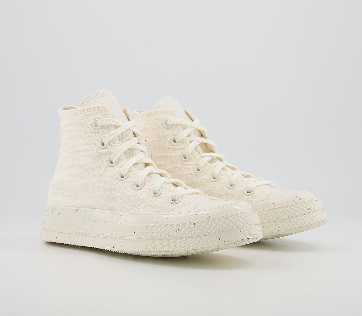 Converse All Star Hi 70s Trainers Converse All Star Hi 70s Trainers Hybrid Texture Egret Egret Egret