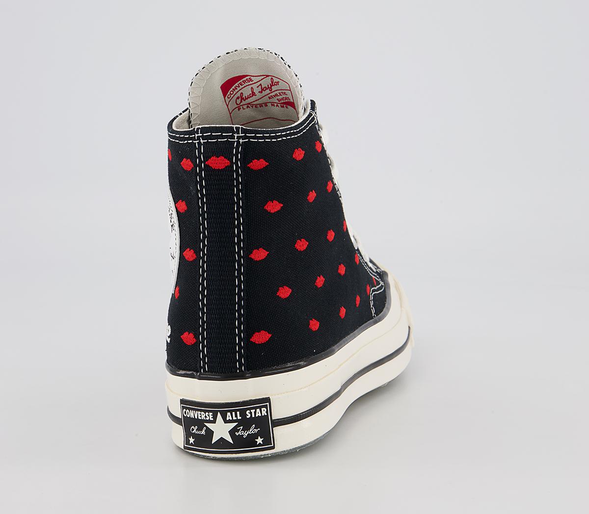 Converse All Star Hi 70s Trainers Converse All Star Hi 70s Trainers Black University Red Egret
