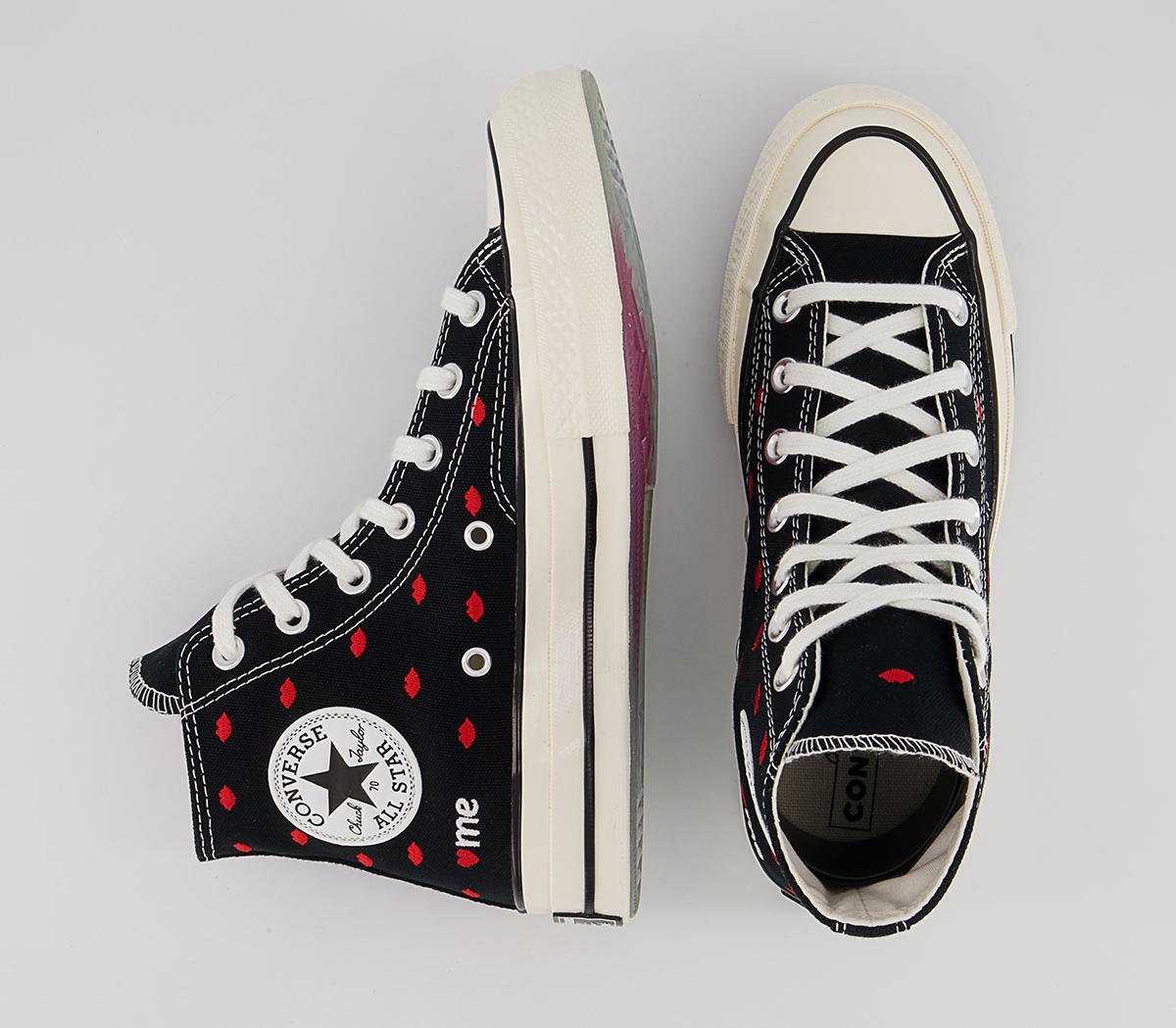 Converse All Star Hi 70s Trainers Converse All Star Hi 70s Trainers Black University Red Egret