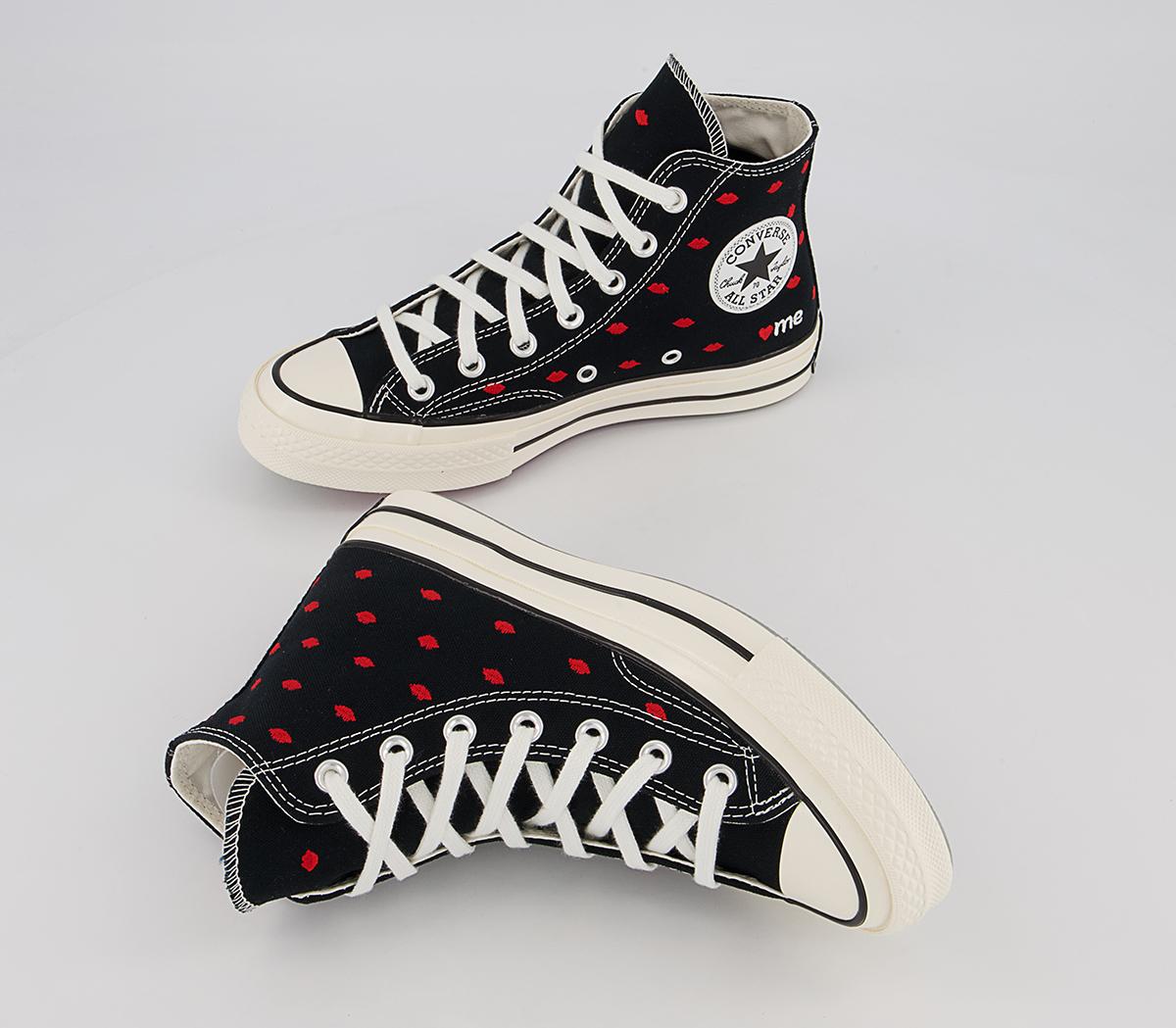 Converse All Star Hi 70s Trainers Converse All Star Hi 70s Trainers Black University Red Egret