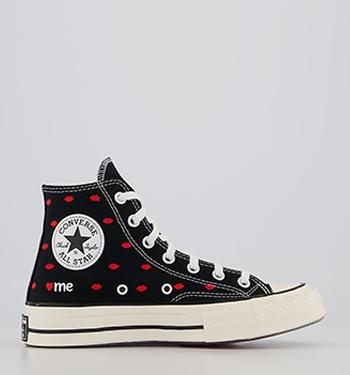 womens converse trainers black