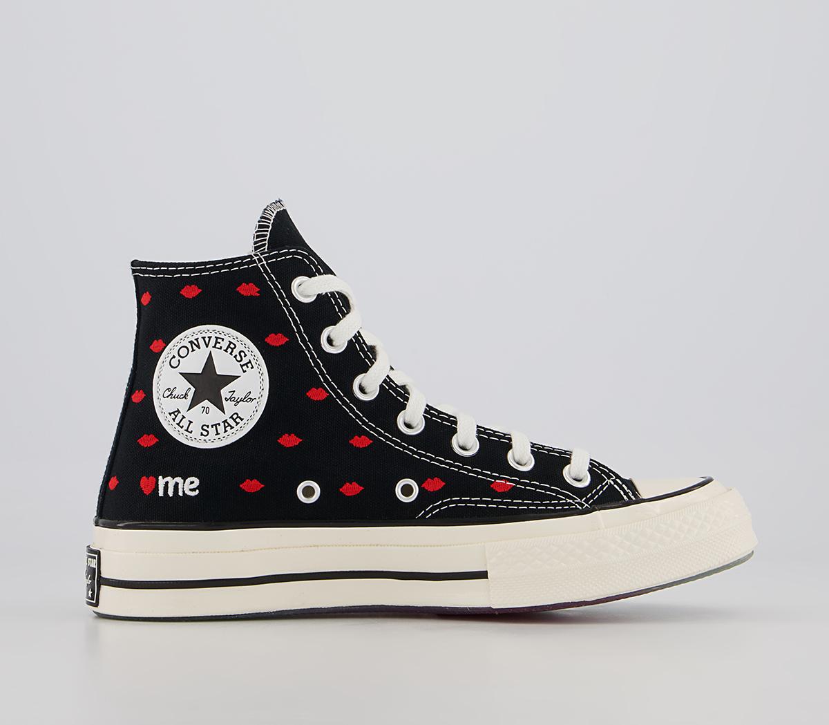 Converse All Star Hi 70s Trainers Converse All Star Hi 70s Trainers Black University Red Egret