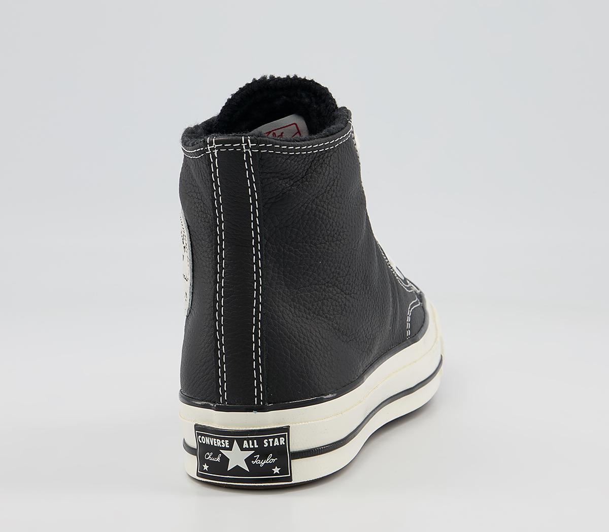 Converse All Star Hi 70s Trainers Converse All Star Hi 70s Trainers Black Egret Sherpa