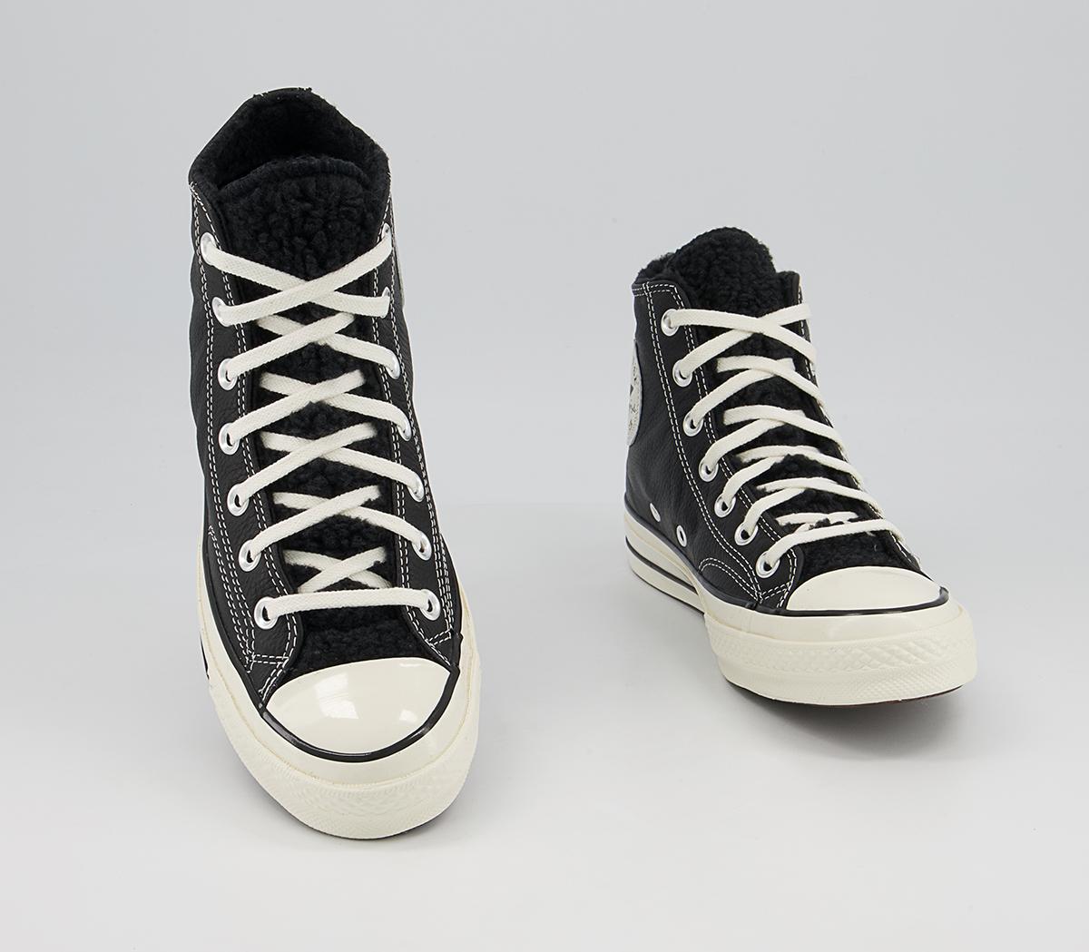 Converse All Star Hi 70s Trainers Converse All Star Hi 70s Trainers Black Egret Sherpa