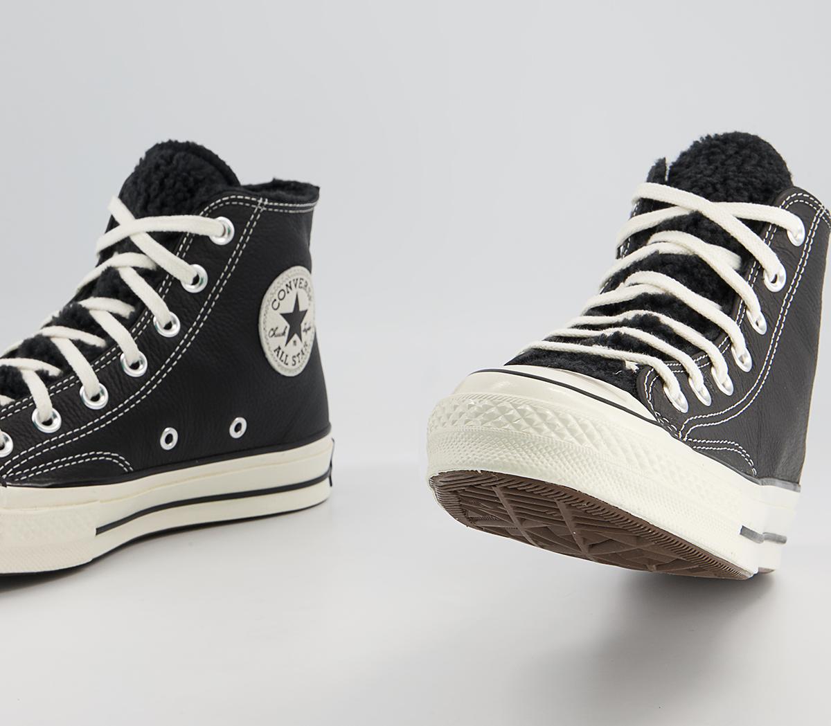 Converse All Star Hi 70s Trainers Converse All Star Hi 70s Trainers Black Egret Sherpa
