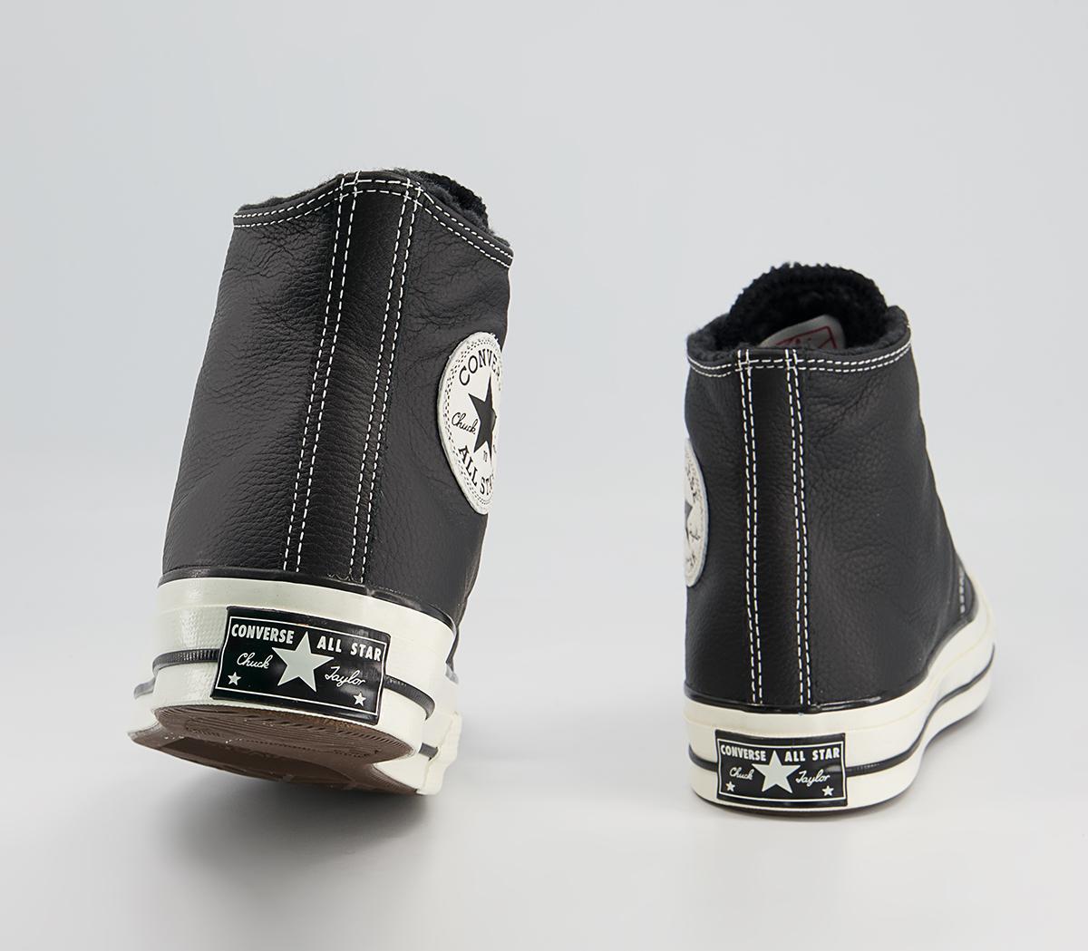 Converse All Star Hi 70s Trainers Converse All Star Hi 70s Trainers Black Egret Sherpa