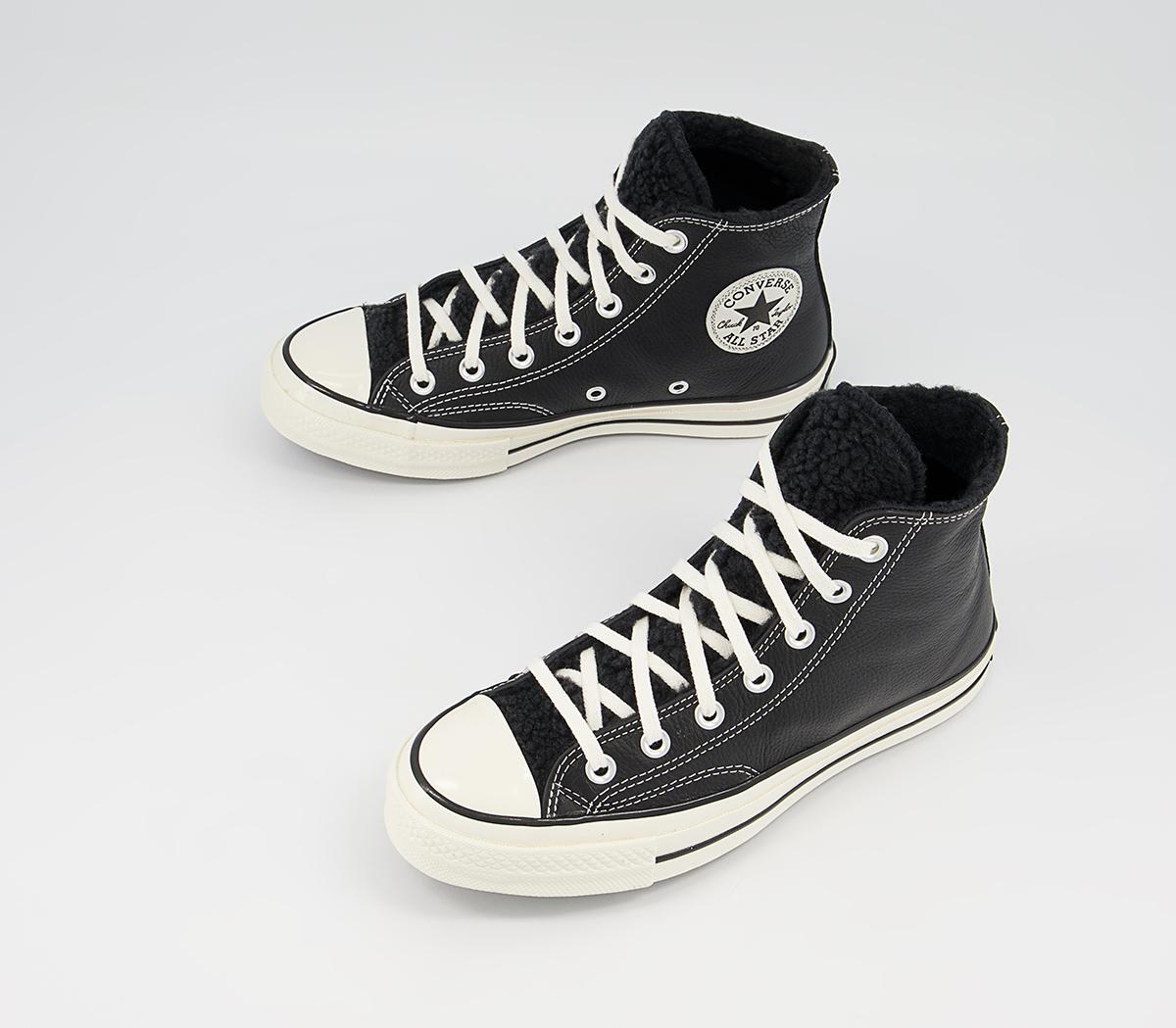 Converse All Star Hi 70s Trainers Converse All Star Hi 70s Trainers Black Egret Sherpa