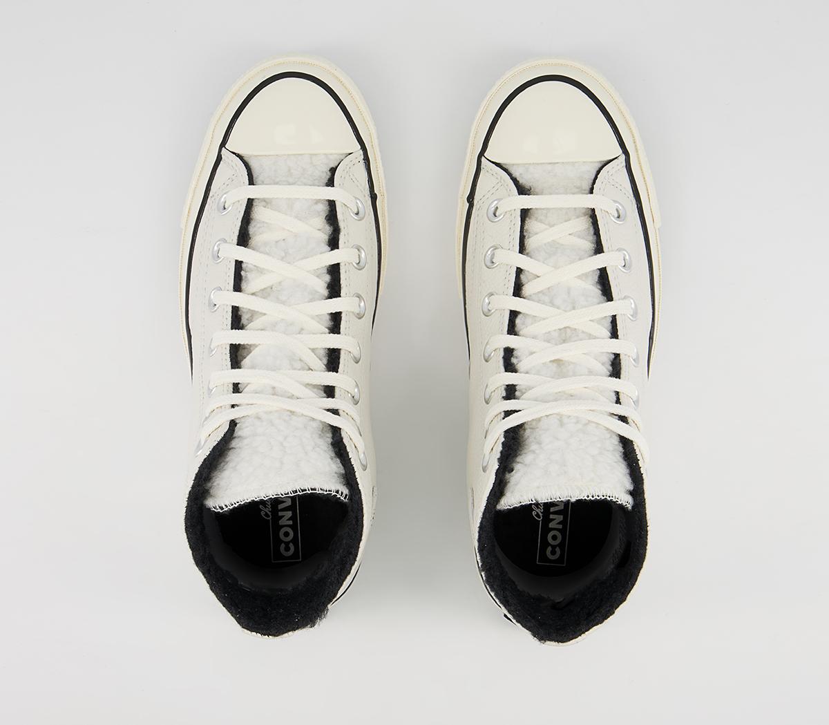 Converse All Star Hi 70s Trainers Converse All Star Hi 70s Trainers Egret Black Sherpa