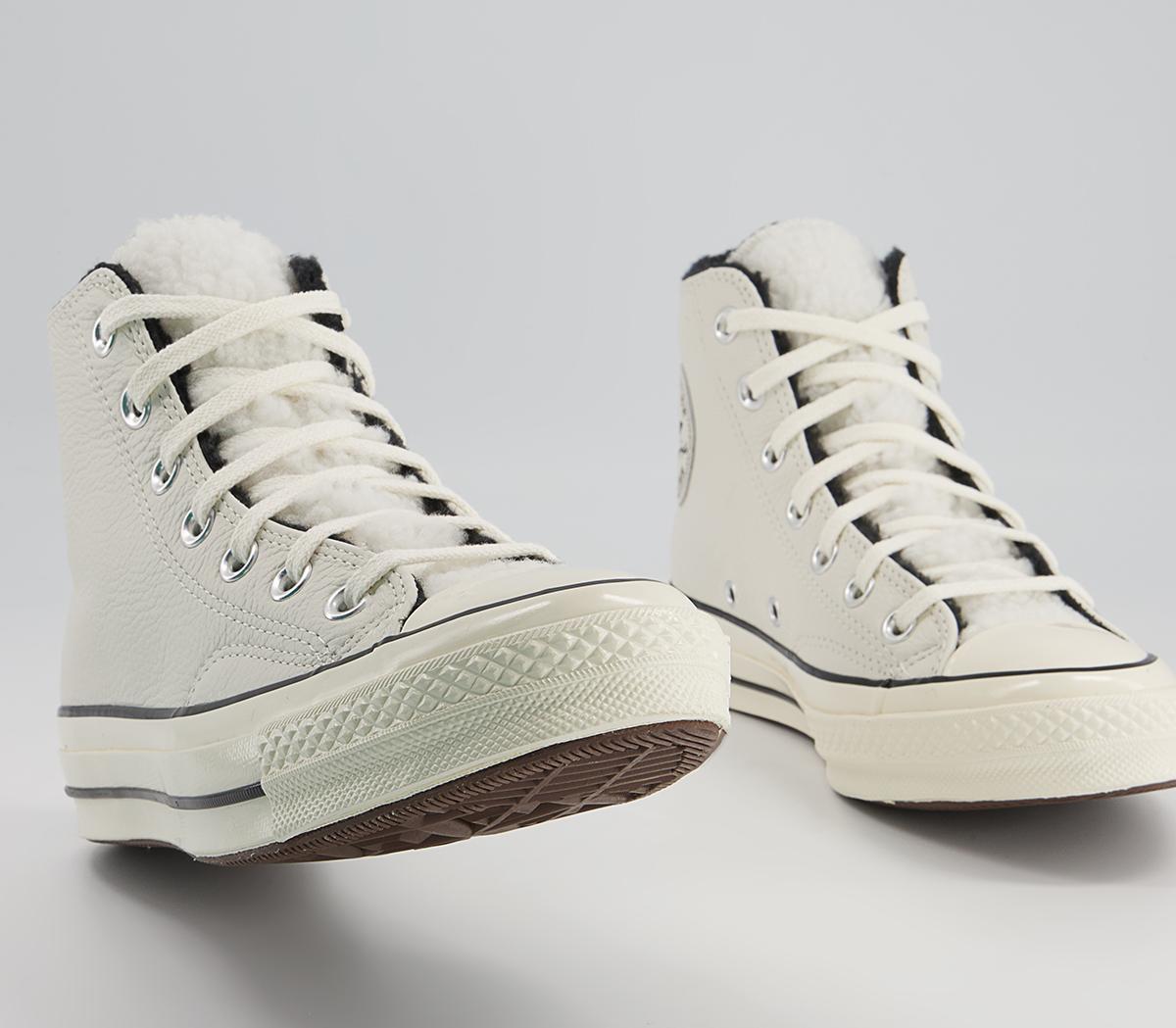 Converse All Star Hi 70s Trainers Converse All Star Hi 70s Trainers Egret Black Sherpa