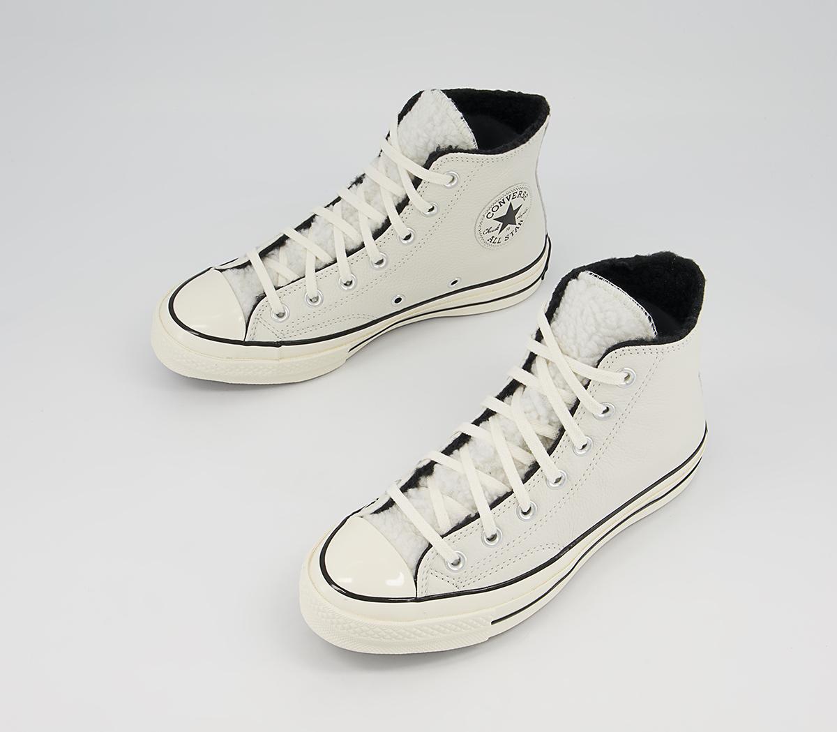Converse All Star Hi 70s Trainers Converse All Star Hi 70s Trainers Egret Black Sherpa