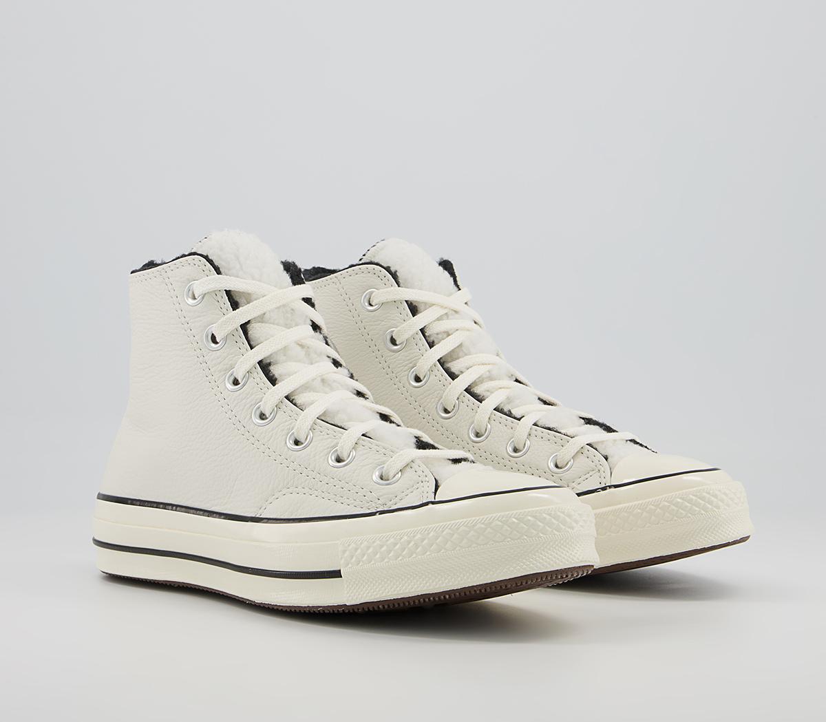 Converse All Star Hi 70s Trainers Converse All Star Hi 70s Trainers Egret Black Sherpa