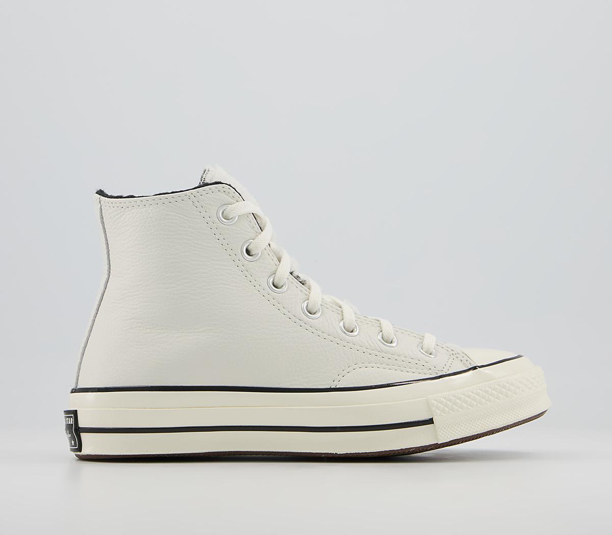 Womens Shoes Trainers High-top trainers Converse Leather Chuck 70 Sherpa Lined in White 