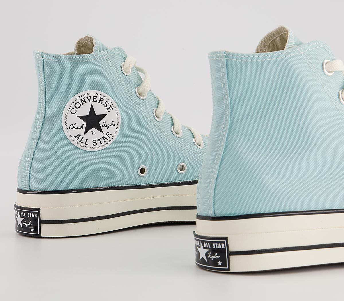 Converse All Star Hi 70s Platform Trainers Converse All Star Hi 70s Platform Trainers Soft Juniper Egret Black
