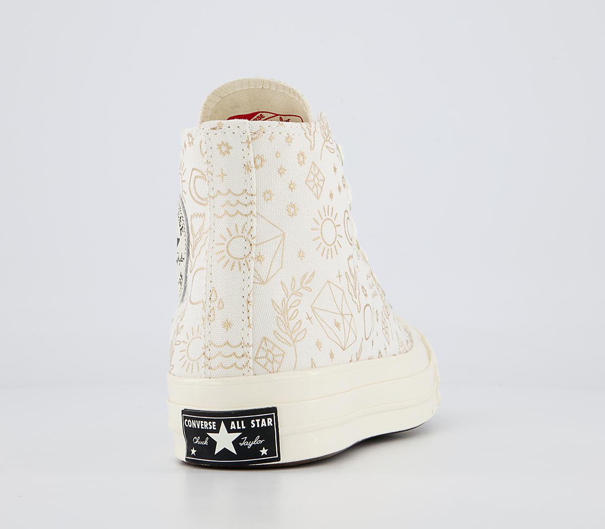 Converse All Star Hi 70s Trainers Converse All Star Hi 70s Trainers Egret Light Gold Black