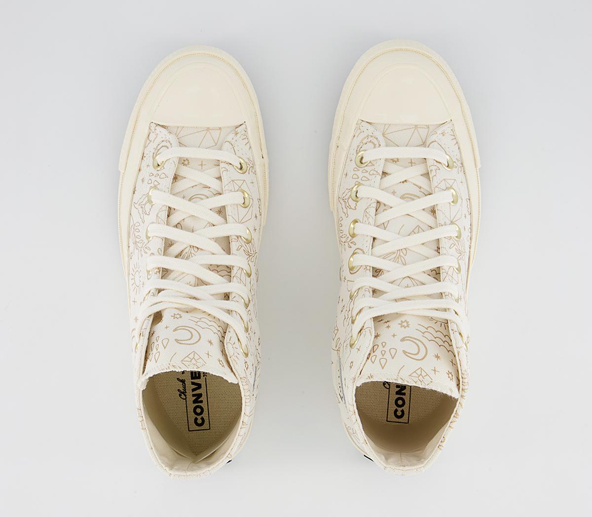 Converse All Star Hi 70s Trainers Converse All Star Hi 70s Trainers Egret Light Gold Black