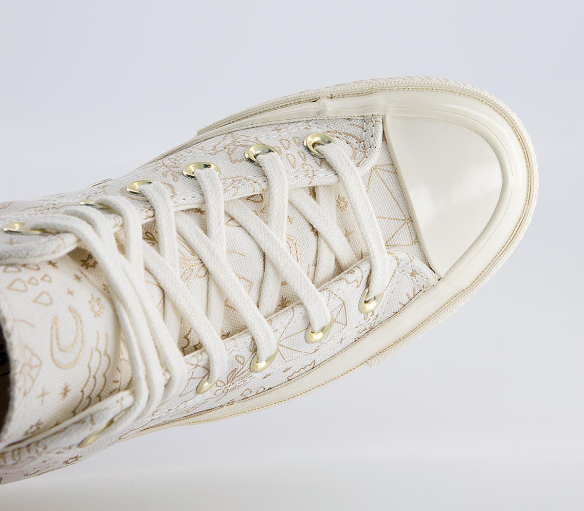 Converse All Star Hi 70s Trainers Converse All Star Hi 70s Trainers Egret Light Gold Black