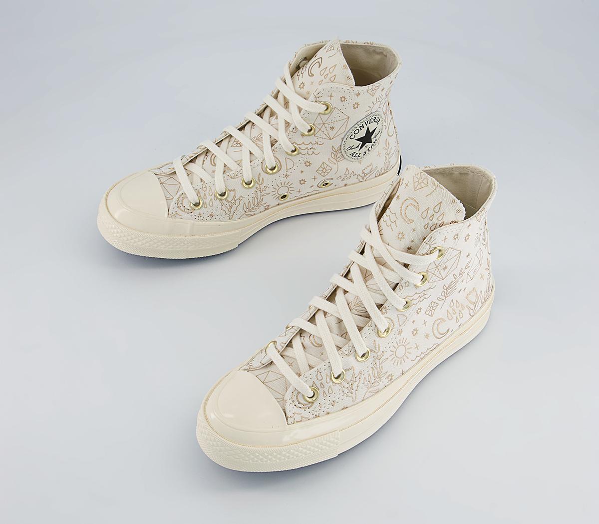 Converse All Star Hi 70s Trainers Converse All Star Hi 70s Trainers Egret Light Gold Black
