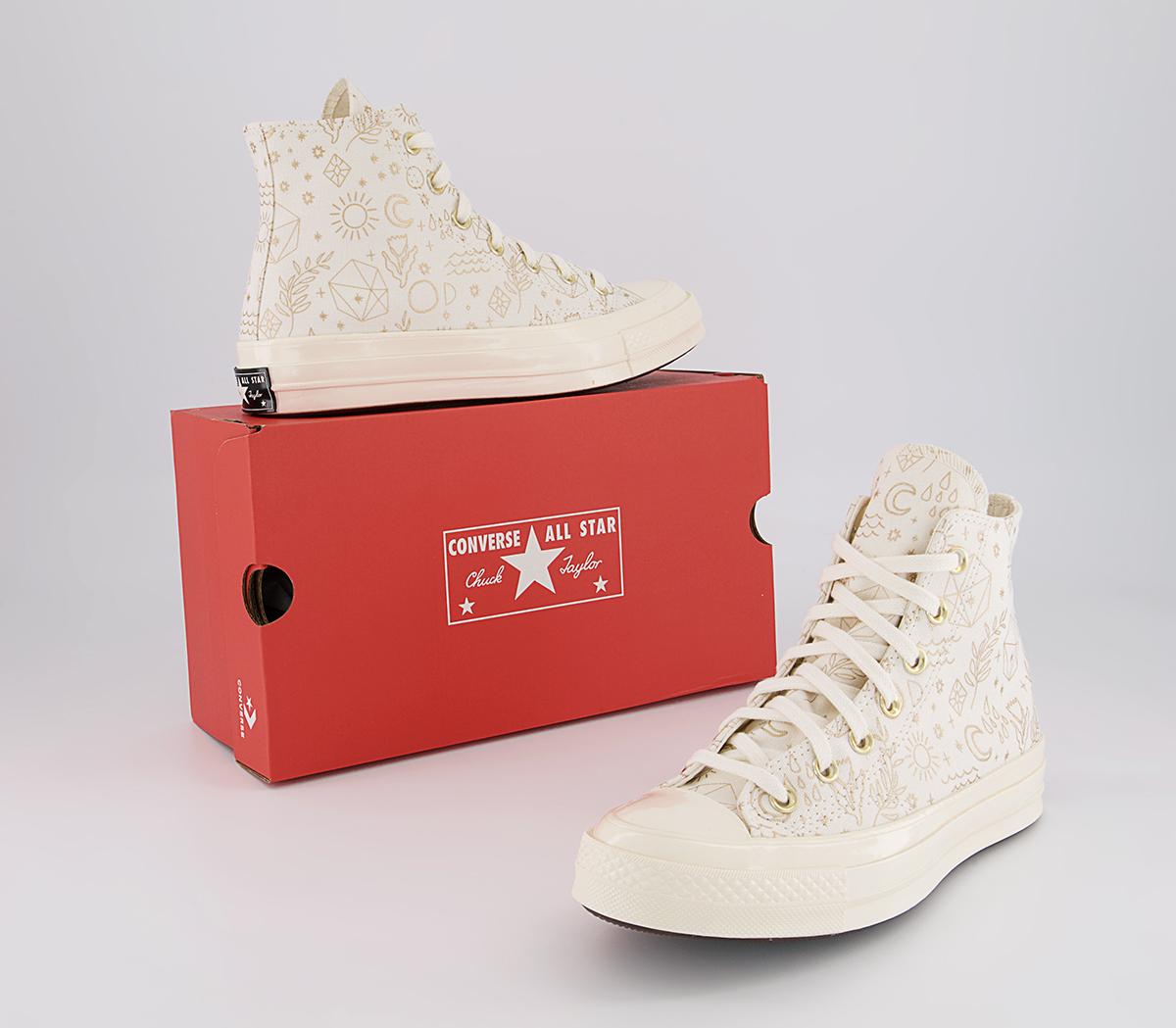 Converse All Star Hi 70s Trainers Converse All Star Hi 70s Trainers Egret Light Gold Black