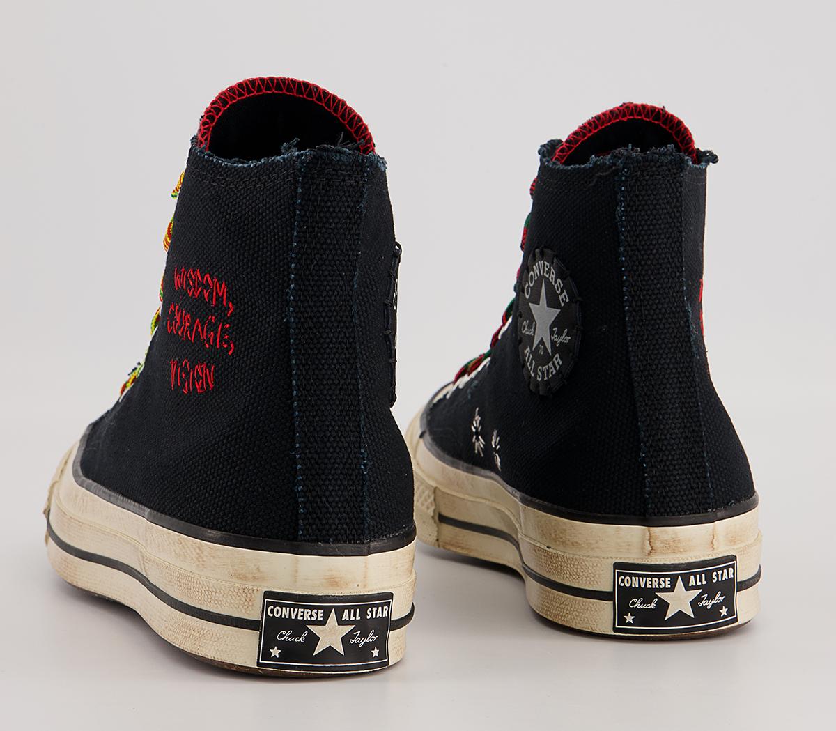 Converse All Star Hi 70s Trainers Converse All Star Hi 70s Trainers Barriers Black Fiery Red