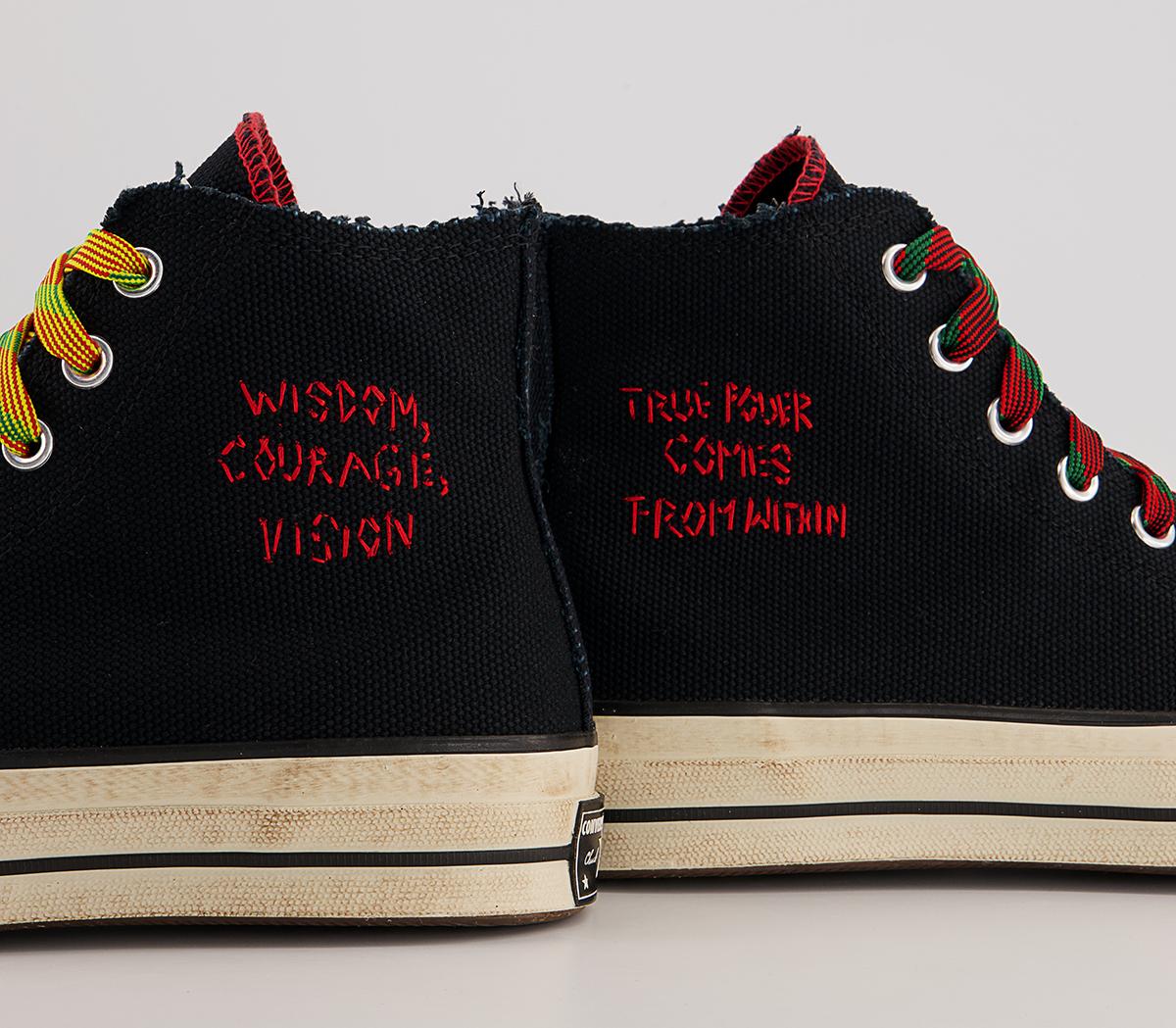 Converse All Star Hi 70s Trainers Converse All Star Hi 70s Trainers Barriers Black Fiery Red