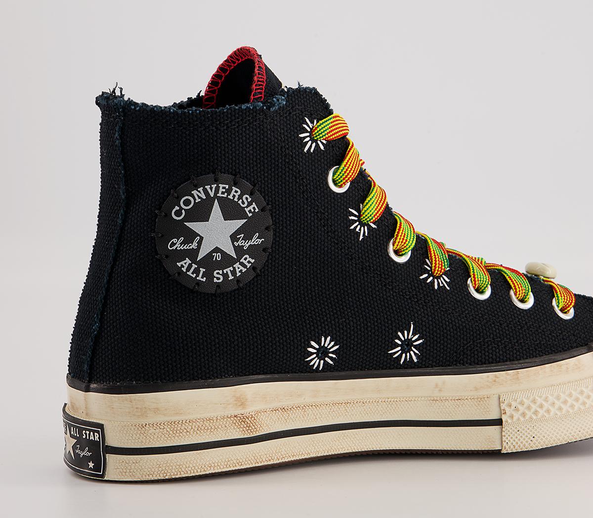 Converse All Star Hi 70s Trainers Converse All Star Hi 70s Trainers Barriers Black Fiery Red