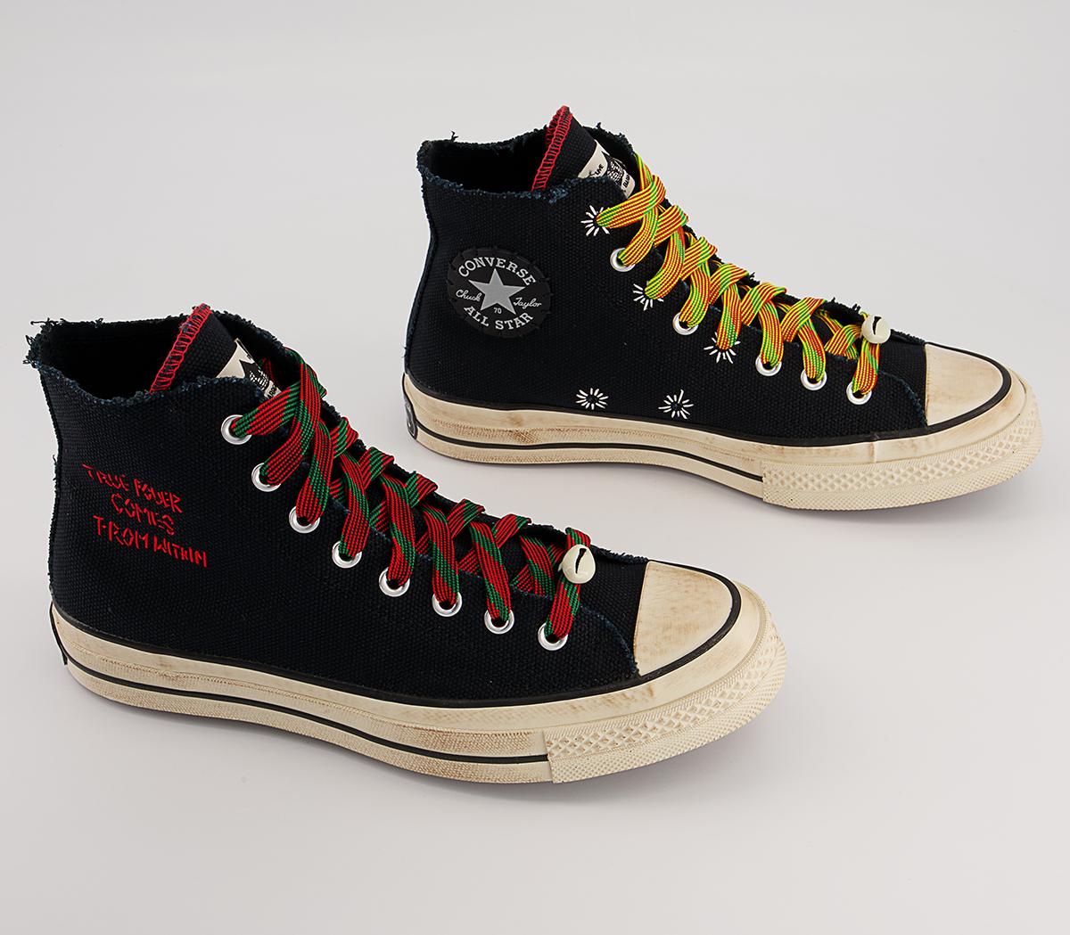 Converse All Star Hi 70s Trainers Converse All Star Hi 70s Trainers Barriers Black Fiery Red