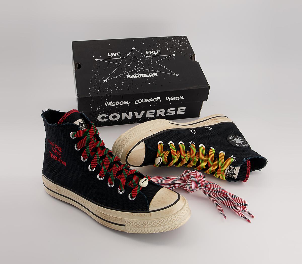 Converse All Star Hi 70s Trainers Converse All Star Hi 70s Trainers Barriers Black Fiery Red