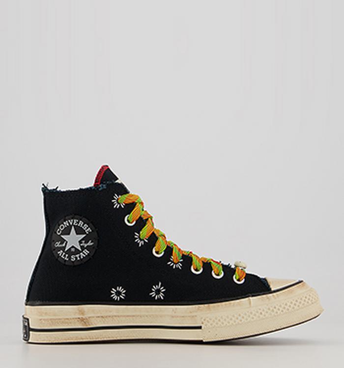 Converse All Star Hi 70s Trainers Barriers Black Fiery Red