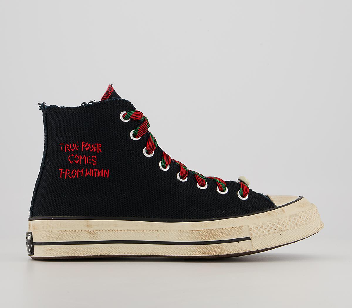 ConverseAll Star Hi 70s TrainersBarriers Black Fiery Red