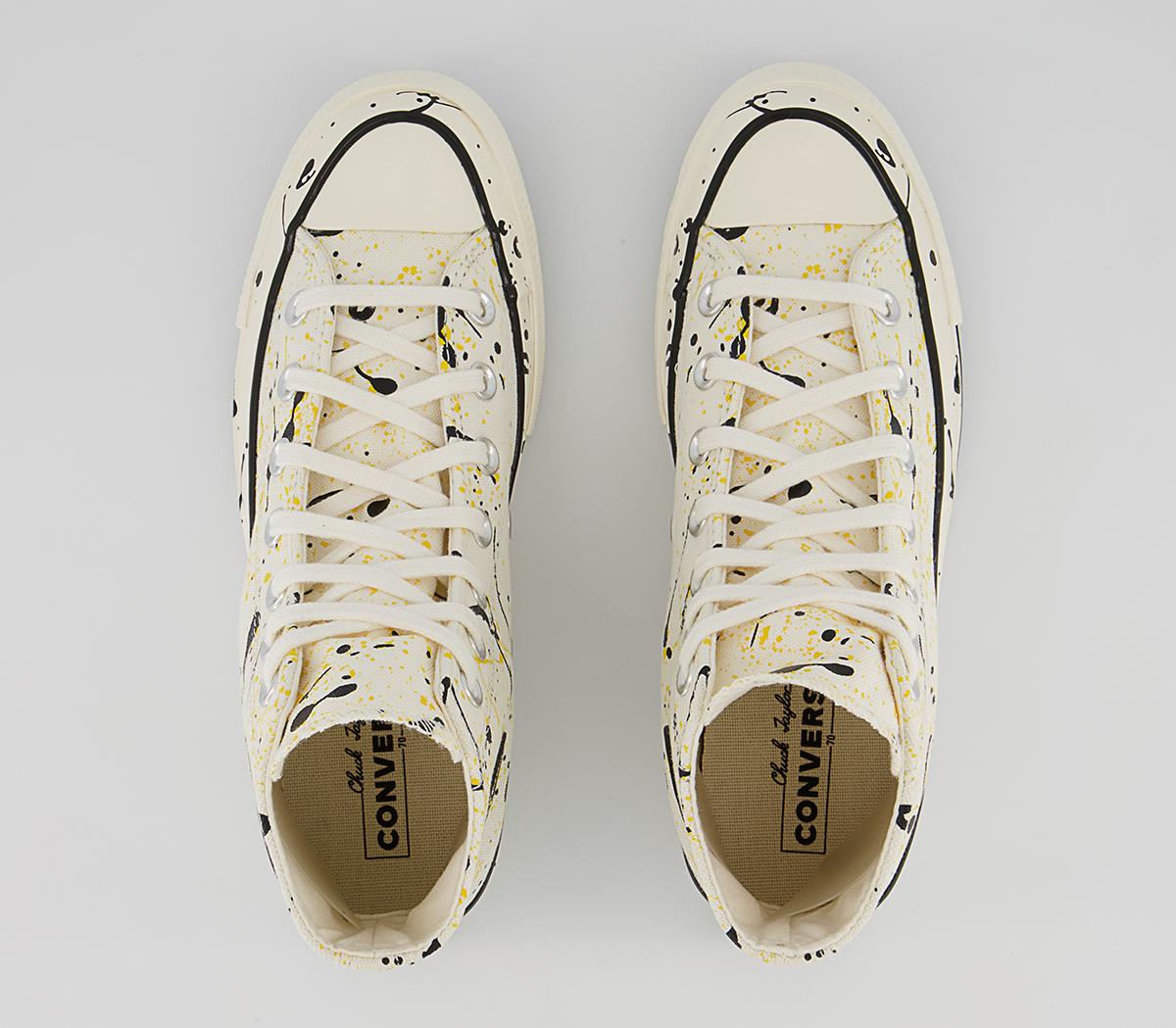 Converse All Star Hi 70s Trainers Converse All Star Hi 70s Trainers Egret Black Paint