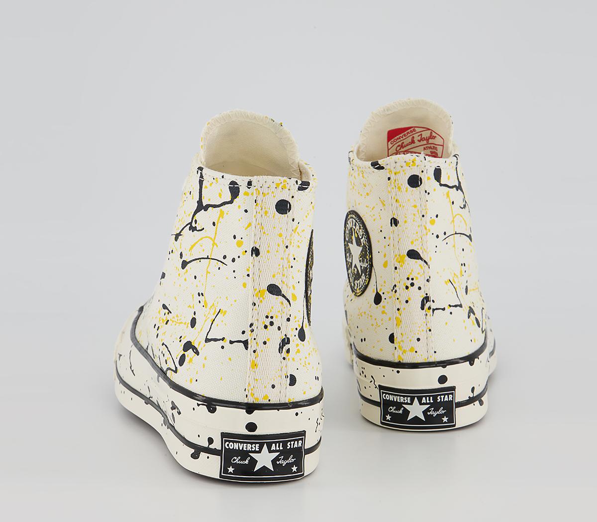 Converse All Star Hi 70s Trainers Converse All Star Hi 70s Trainers Egret Black Paint