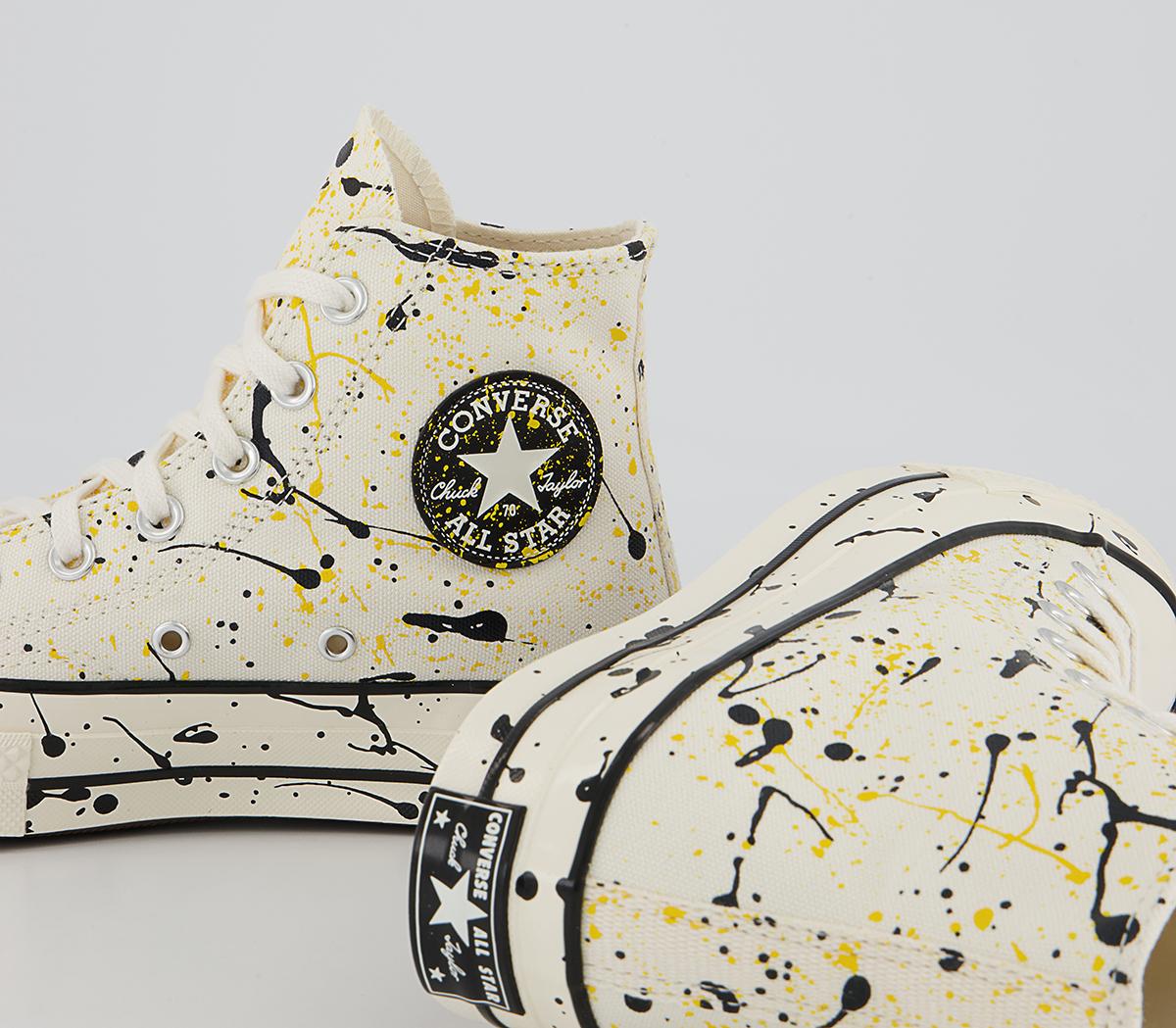 Converse All Star Hi 70s Trainers Converse All Star Hi 70s Trainers Egret Black Paint