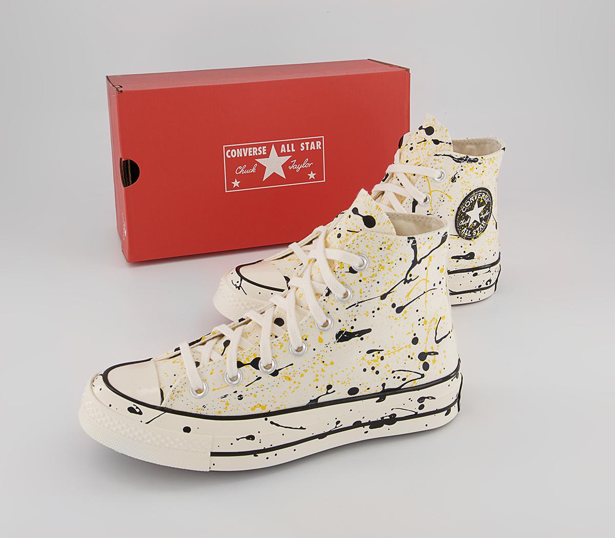 Converse All Star Hi 70s Trainers Converse All Star Hi 70s Trainers Egret Black Paint