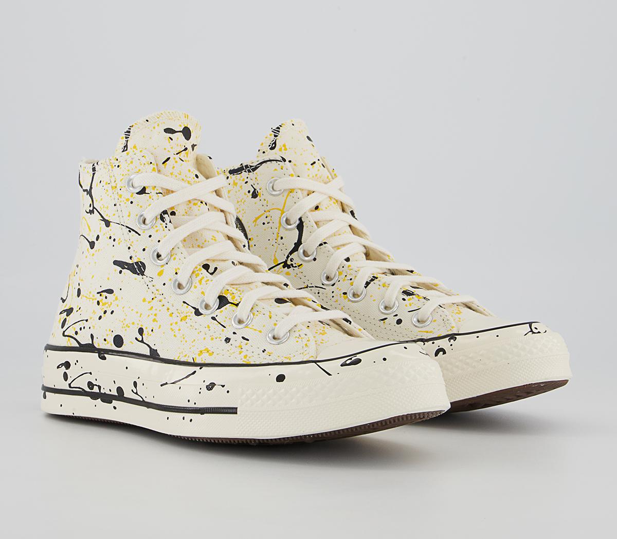 Converse All Star Hi 70s Trainers Converse All Star Hi 70s Trainers Egret Black Paint