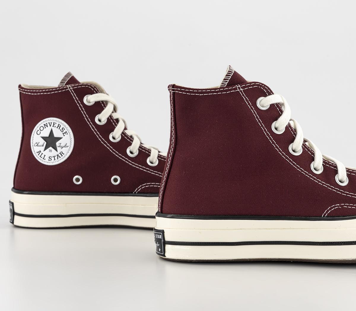 Converse All Star Chuck 70 Hi Trainers Dark Beetroot Egret Black