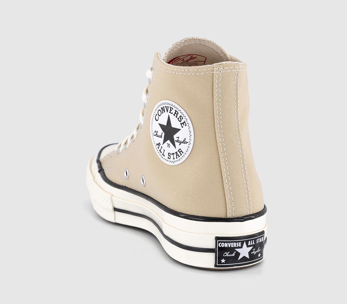 Converse All Star Chuck 70 Hi Trainers Oatmilk Egret Black - Men's Trainers