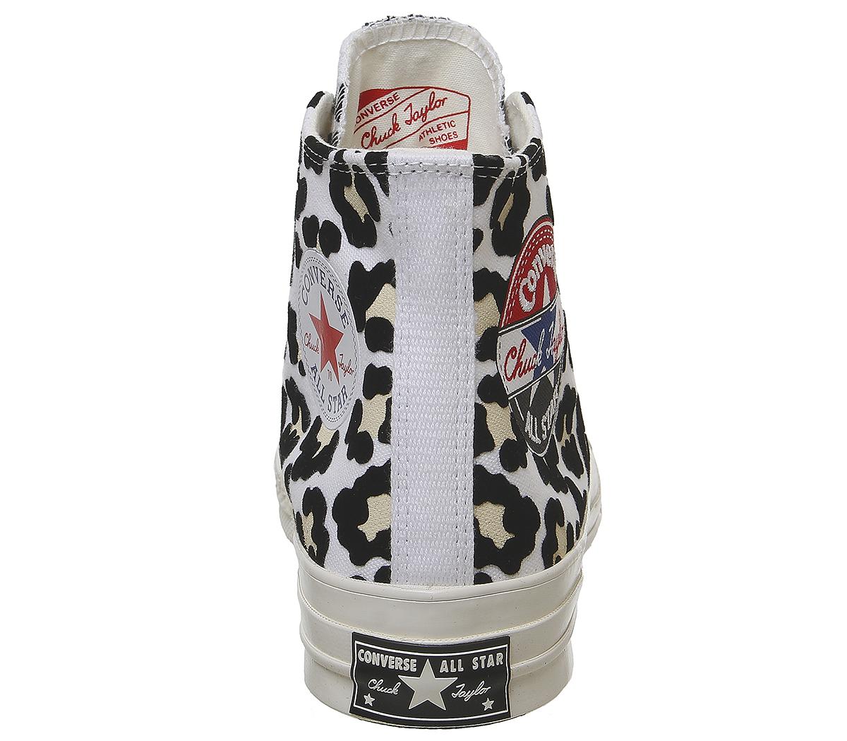 ConverseAll Star Hi 70s TrainersWhite Black Desert Ore Leopard