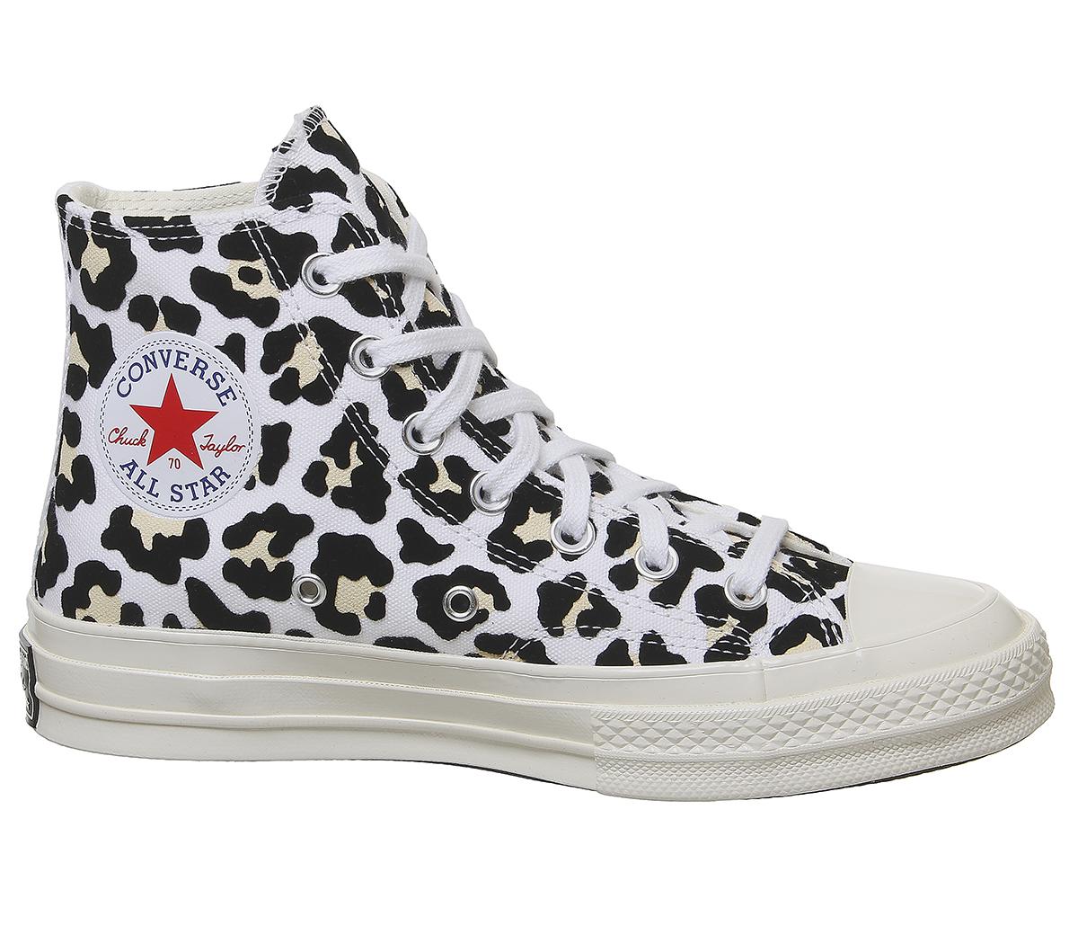 ConverseAll Star Hi 70s TrainersWhite Black Desert Ore Leopard