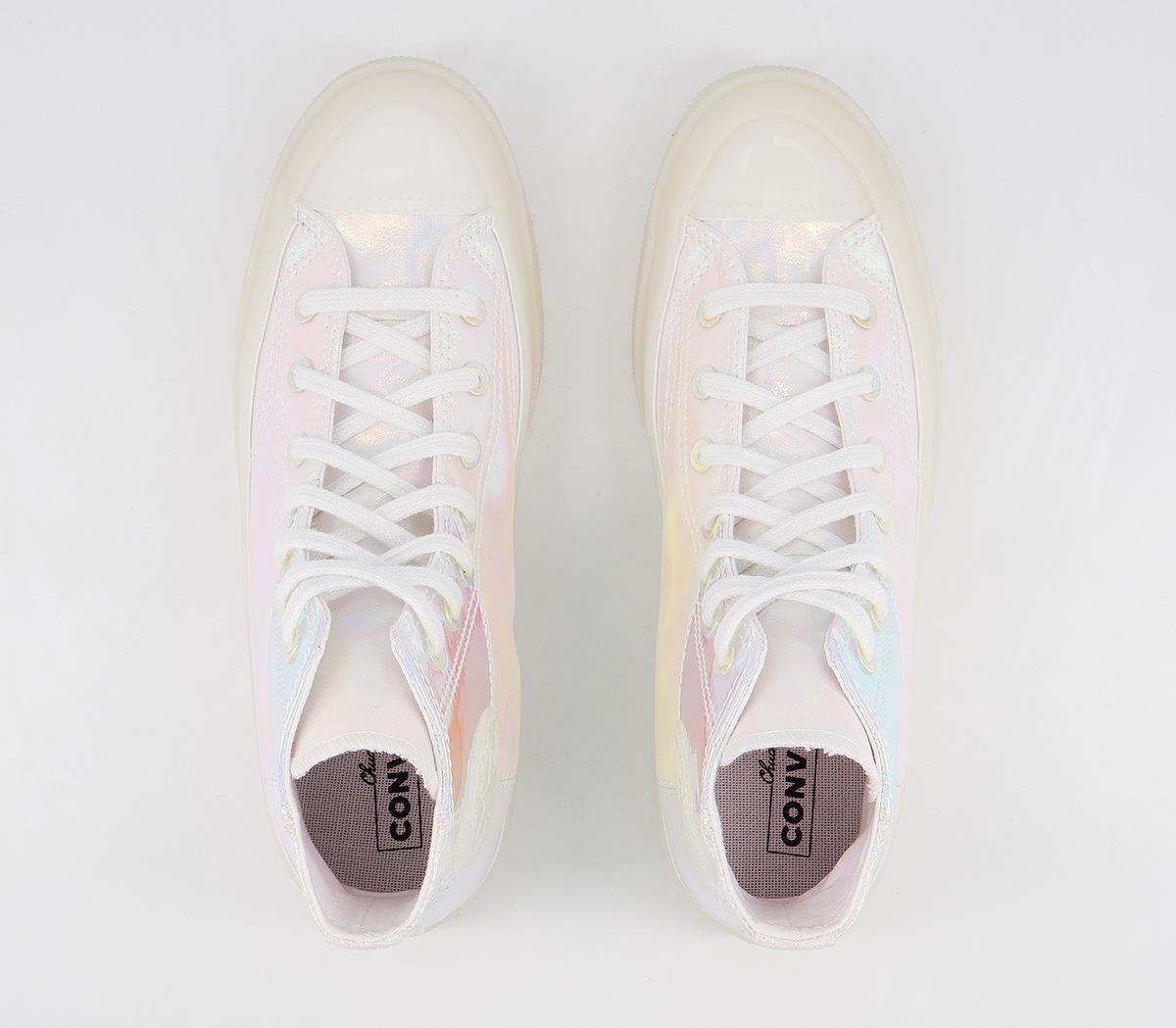 Converse All Star Hi 70s Trainers Converse All Star Hi 70s Trainers White Iridescent White Exclusive