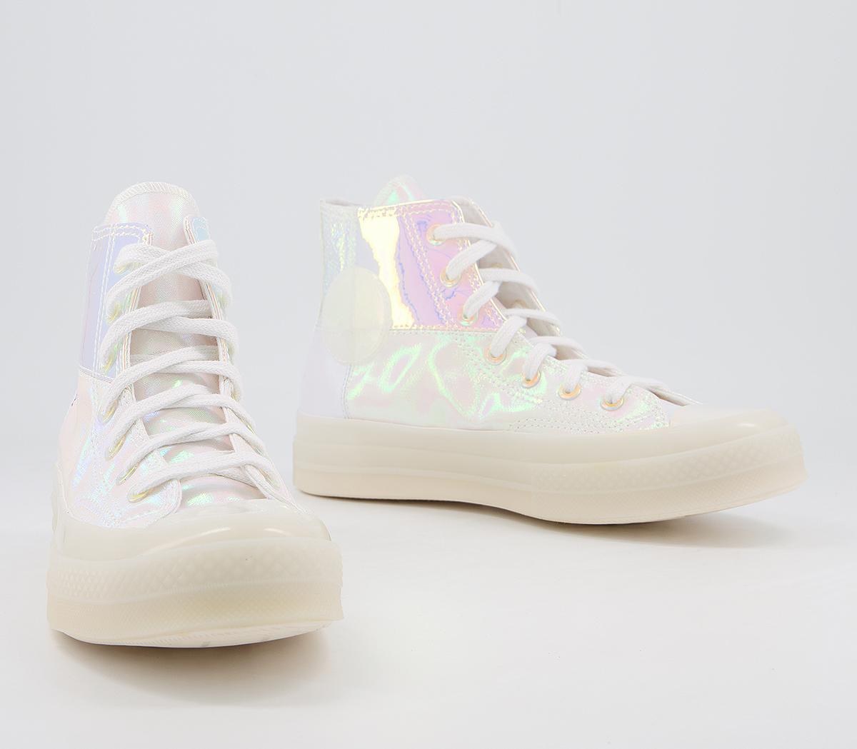 Converse All Star Hi 70s Trainers Converse All Star Hi 70s Trainers White Iridescent White Exclusive
