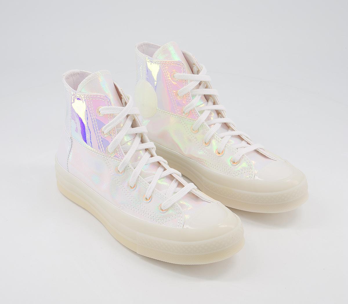 Converse All Star Hi 70s Trainers Converse All Star Hi 70s Trainers White Iridescent White Exclusive