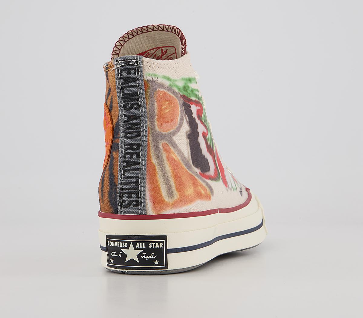 Converse All Star Hi 70s Trainers Converse All Star Hi 70s Trainers Come Tees White Multi Egret