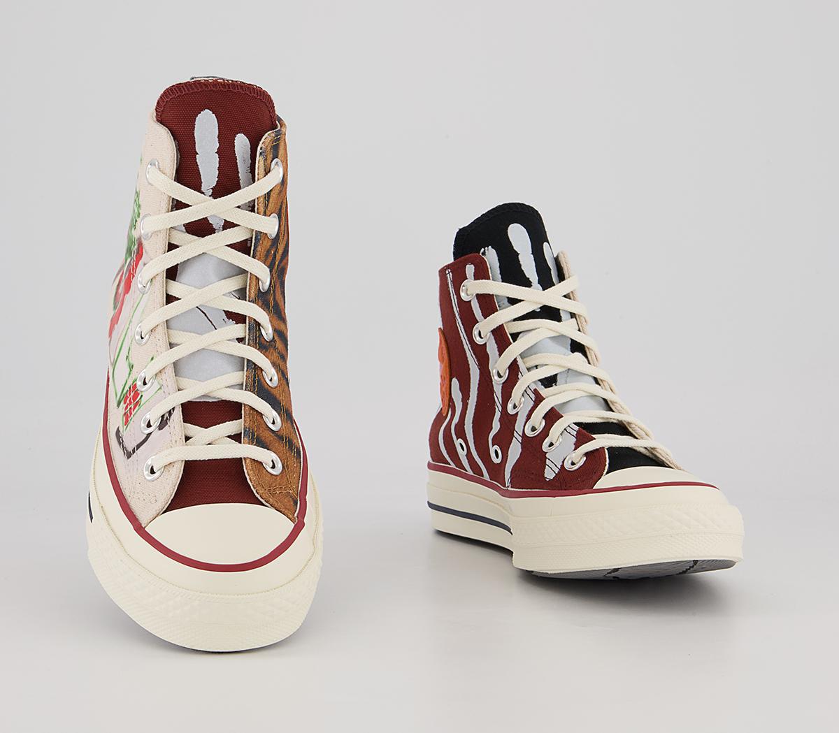 Converse All Star Hi 70s Trainers Converse All Star Hi 70s Trainers Come Tees White Multi Egret