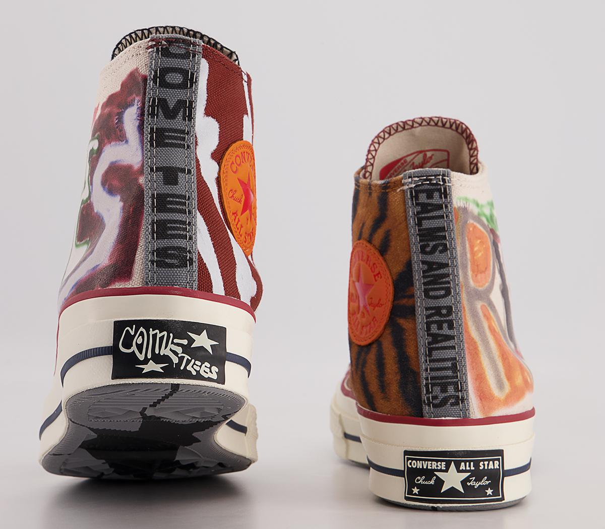 Converse All Star Hi 70s Trainers Converse All Star Hi 70s Trainers Come Tees White Multi Egret