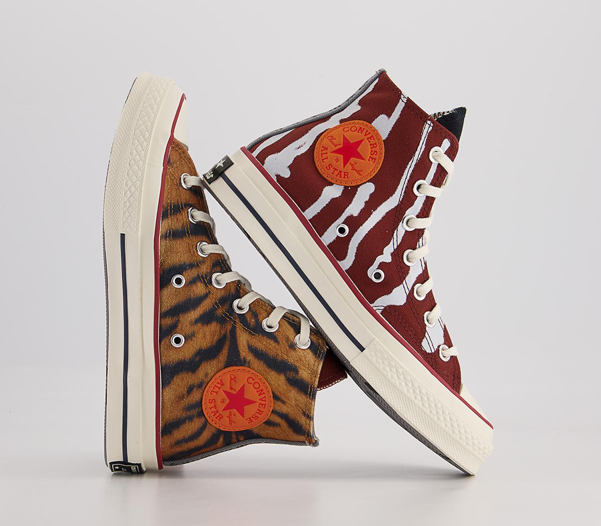 Converse All Star Hi 70s Trainers Converse All Star Hi 70s Trainers Come Tees White Multi Egret
